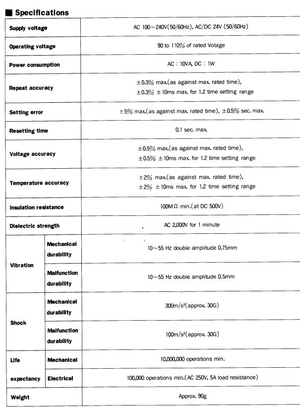 Реле часу Hanyoung MA4 100-240V Omron до 300год КОРЕЯ