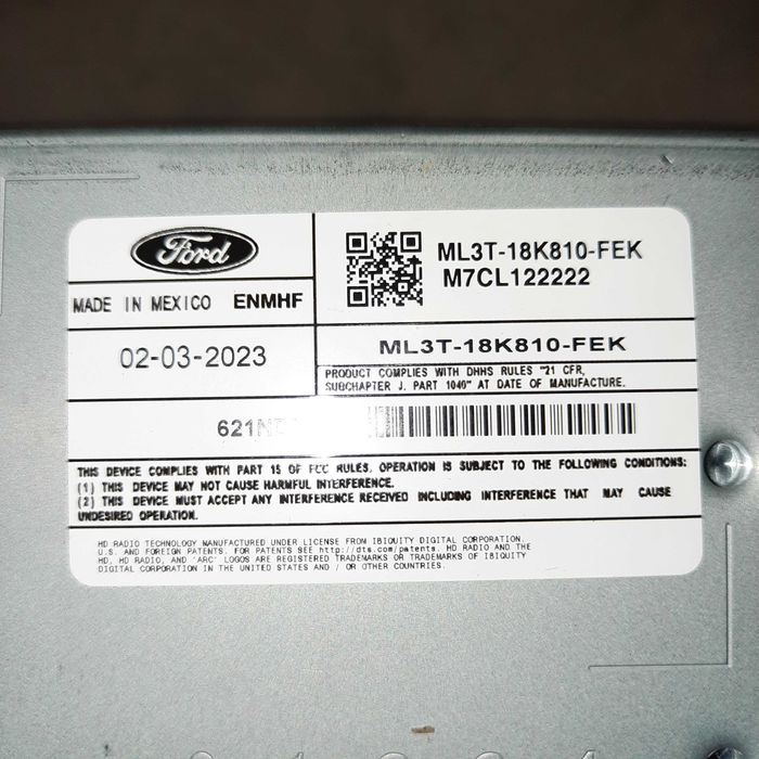 Ford F-150  2021- Moduł radia ML3T-18K810-FEK