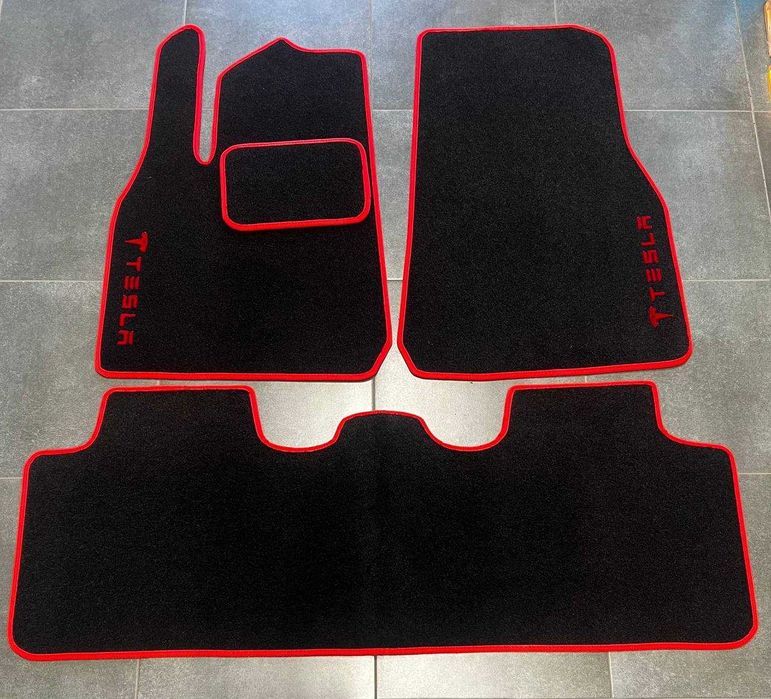 Ворсові коврики для Тесли\ Model X\ Y\ S\  Model 3\ поліки\ текстиль