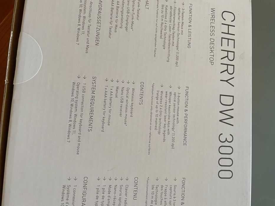 Wireless Keyboard Cherry - layout US International