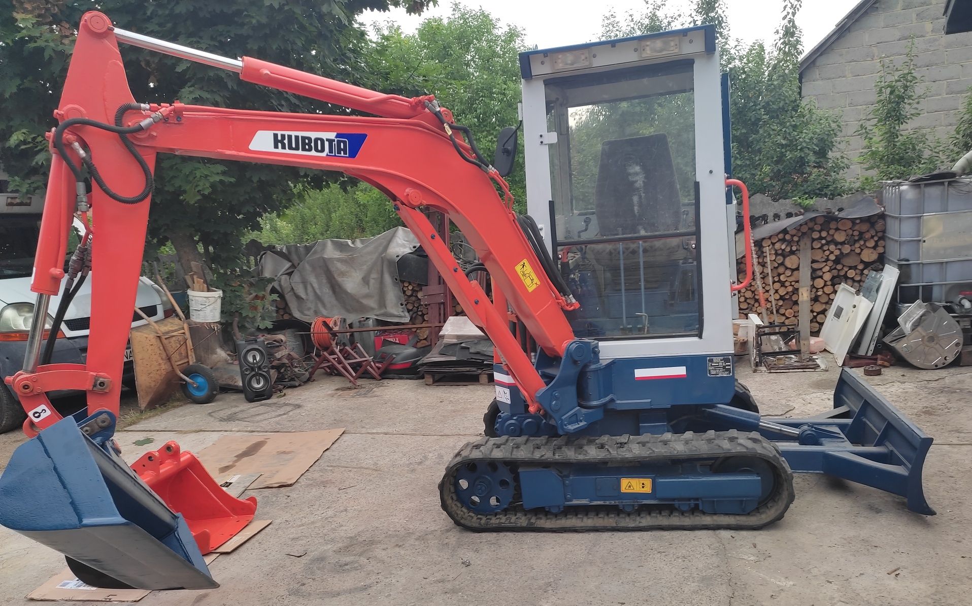 Minikoparka-KUBOTA-KH-51-Łyżka Skarpowa Hydrauliczna