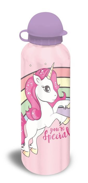 Bidon UNICORN JEDNOROŻEC Butelka Korek niekapek 500 ml różowy