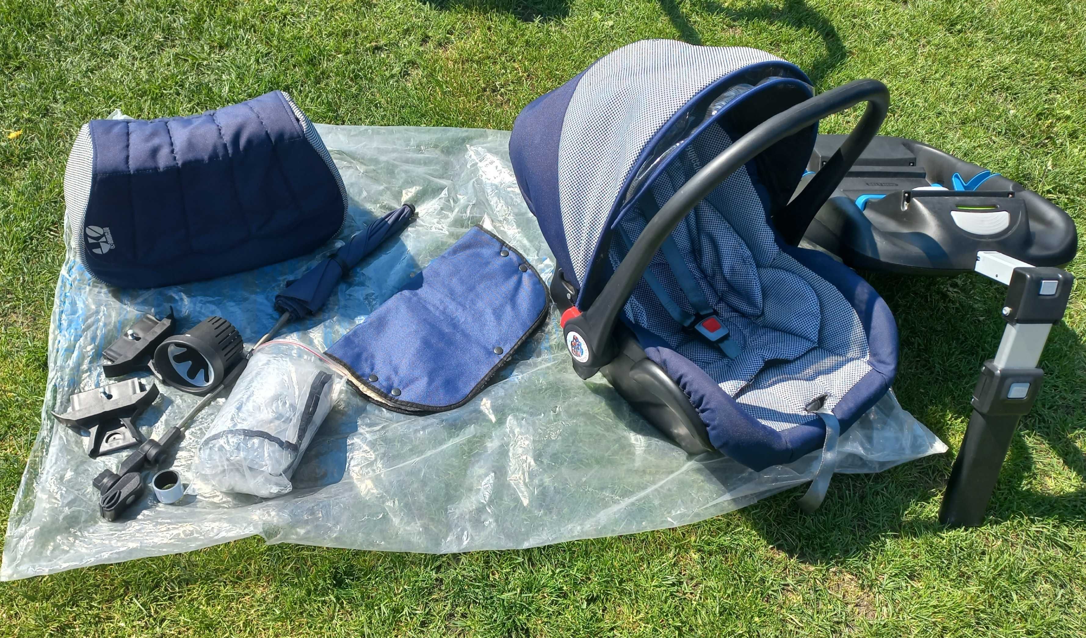 Wózek Baby Active Shell 3w1 + baza isofix