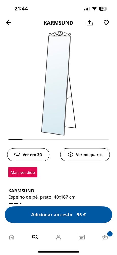 Espelho do Ikea 40x167cm