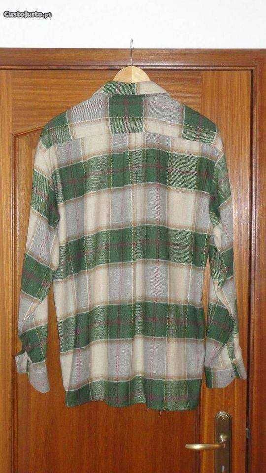 Camisa de homem em flanela verde JCR