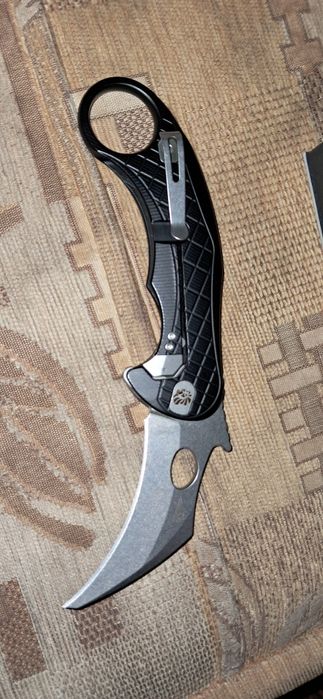 Nóż LionSTEEL Karambit Stonewashed stal MagnaCut Nowy
