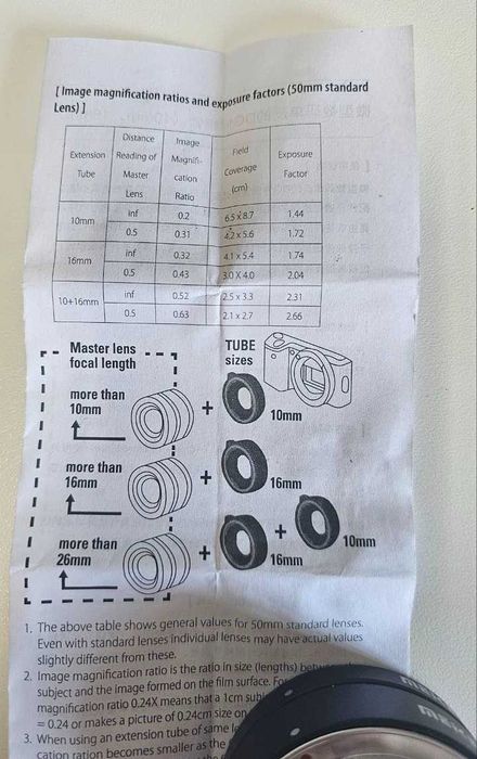 Meike MK-S-AF3A Макрокільця автофок для фотокамер Sony байонет E-mount
