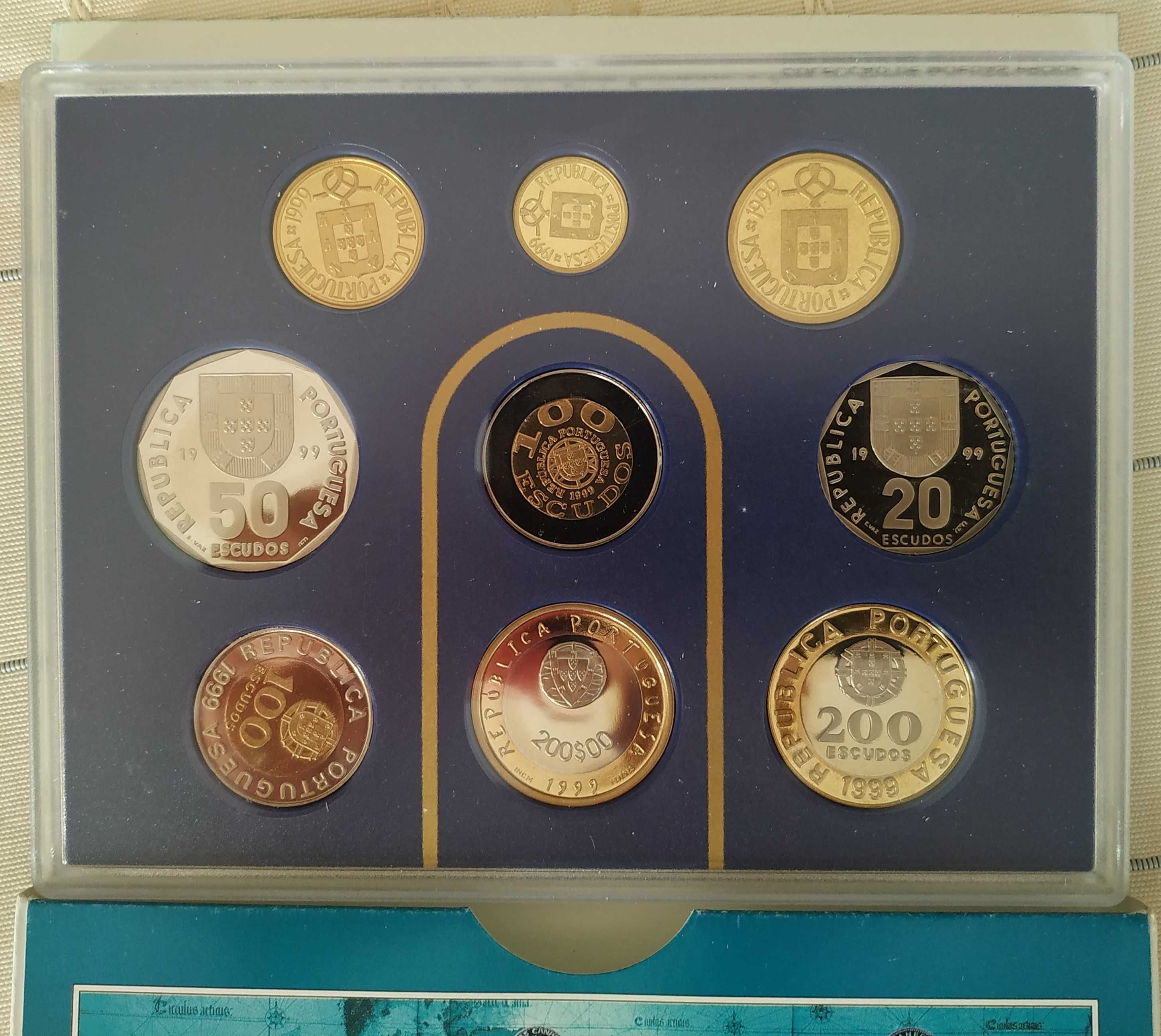 Set de 8 moedas proof de 1999