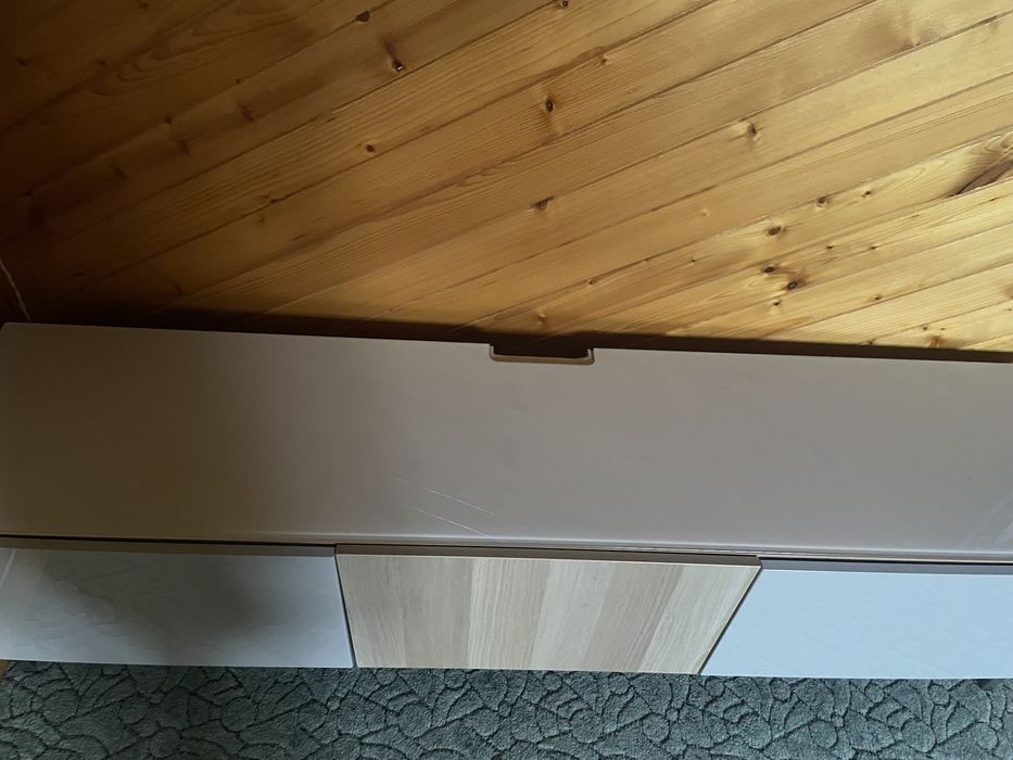 Szafka RTV Ikea dąb sonoma i jasny szary