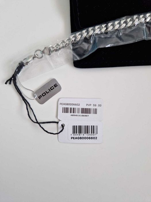 Pulseira de metal e prata  da Police