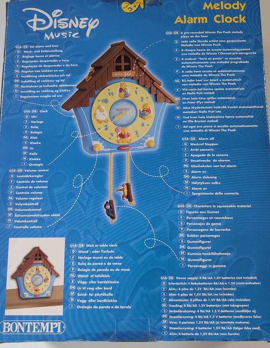 Relógio de parede Winnie the Pooh para quarto de criança