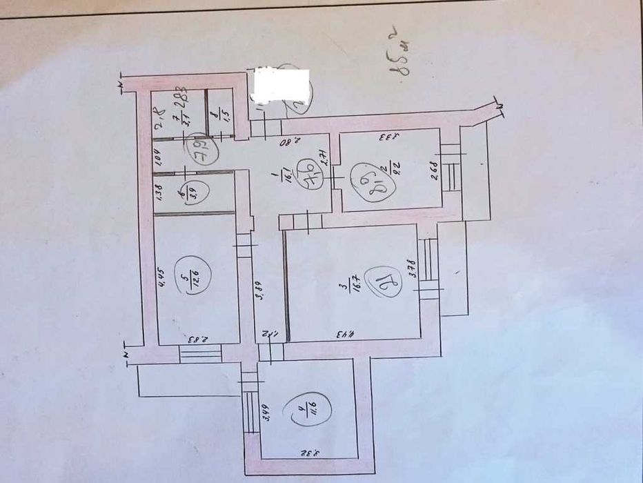 № 4419 - 3 к. квартира, Центр, Киевская, 2/9 пов., цегла