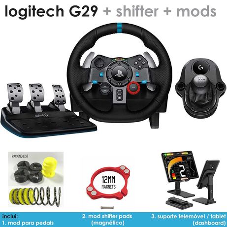 Volante Logitech G29 + Shifter + mods