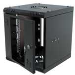 Szafa Serwerowa Wisząca RACK 10" 6U 300mm Szklane Drzwi Stalflex
