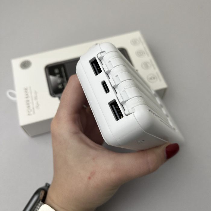 Power Bank Super з кабелем USB+Micro+Type-C+L