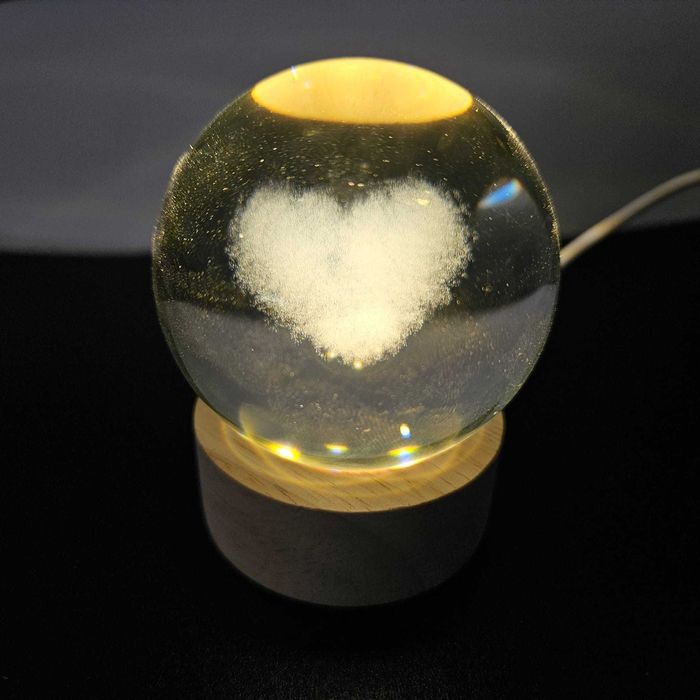 Candeeiro Cristal Coração