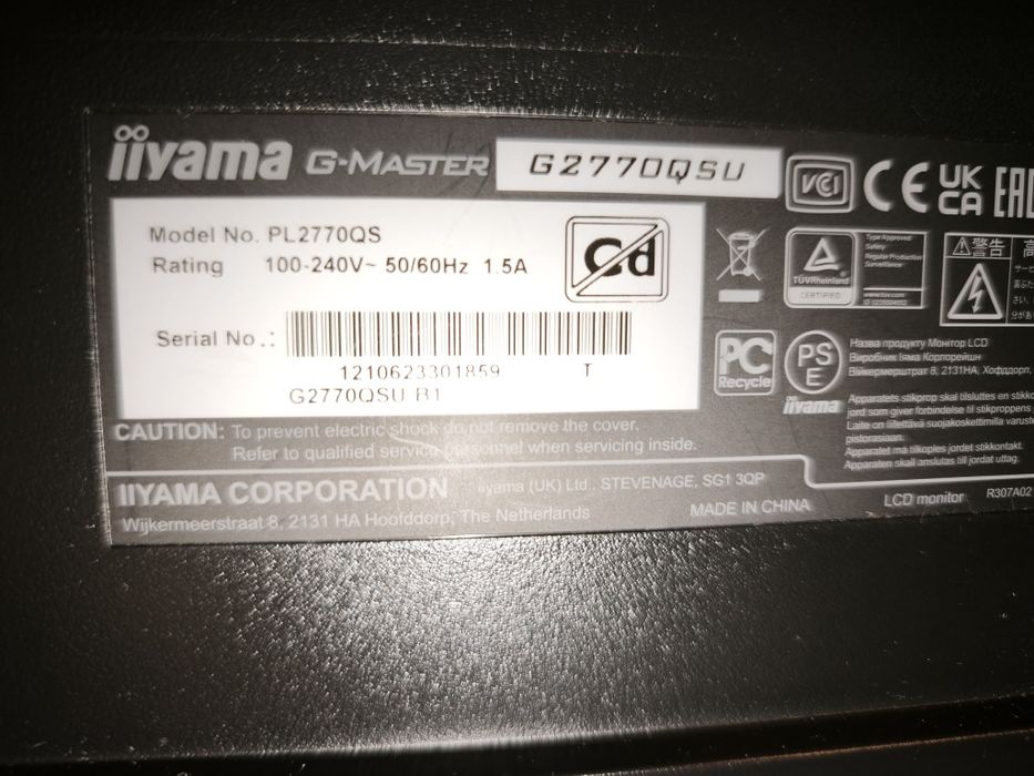 Monitor 27 cali LED, yiama2 lata, mało używany, w pełni sprawny. Łódź