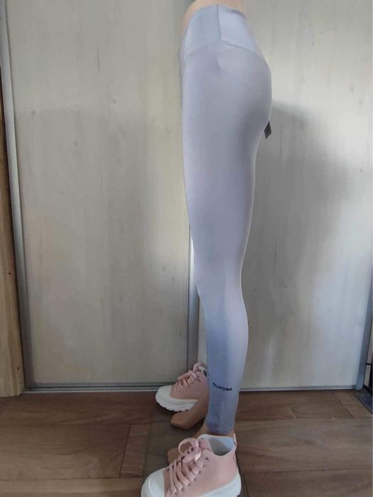 Legginsy damskie szare, O’LaVoga, wysoki stan, logowane, rozmiar M/38