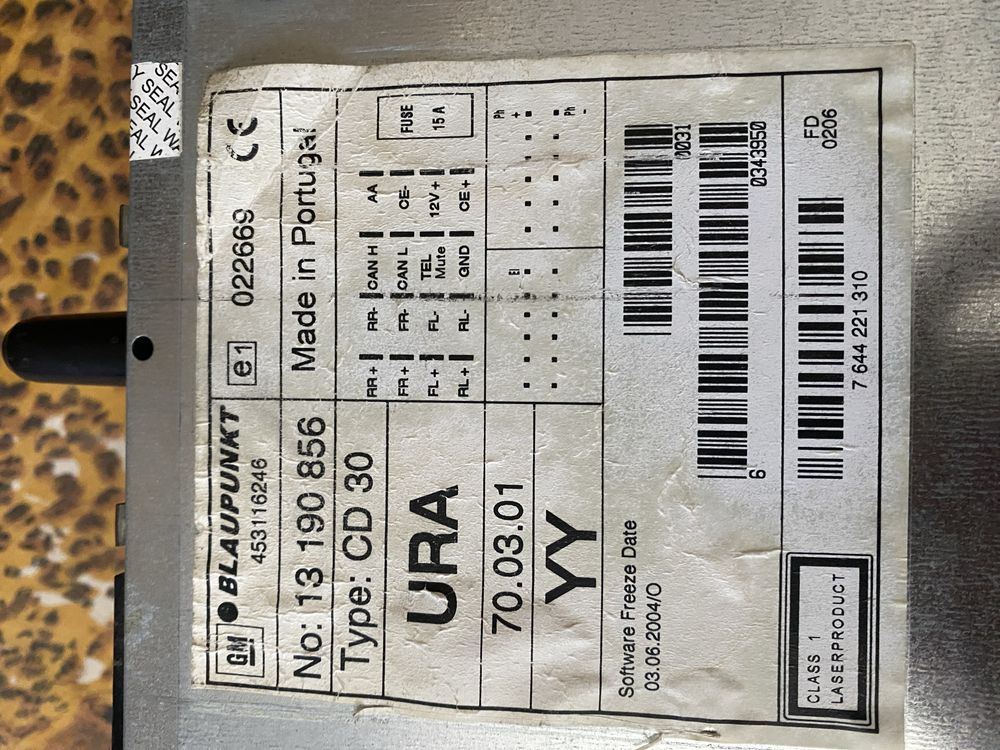 Магнітола CD 30 Opel Zafira b Опель Зафіра б