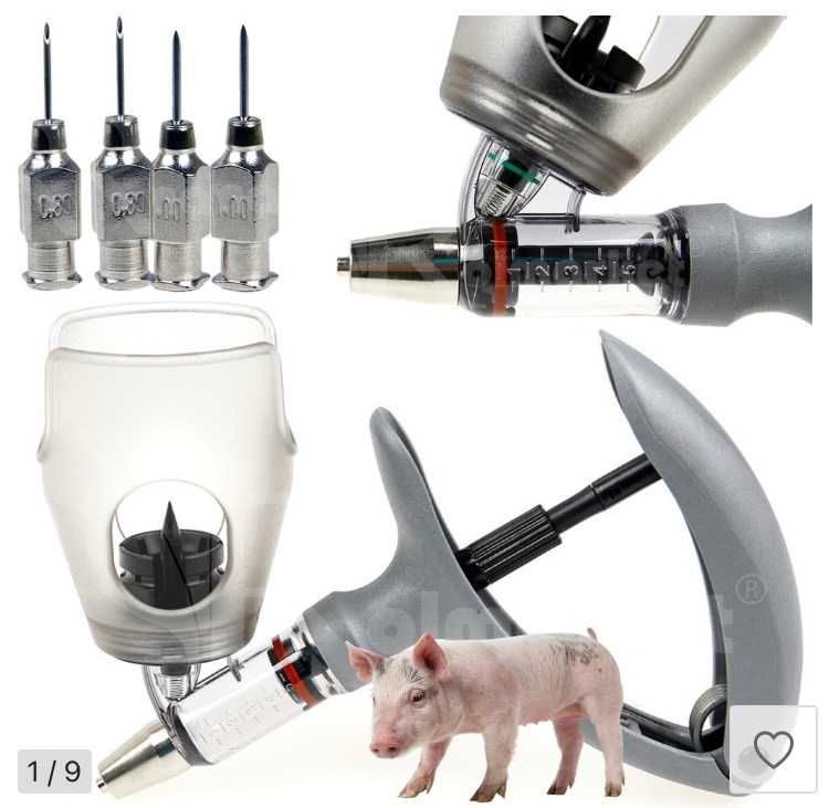 STRZYKAWKA AUTOMATYCZNA 5ml Dla Trzody Prosiąt Automat  +4 IGŁY