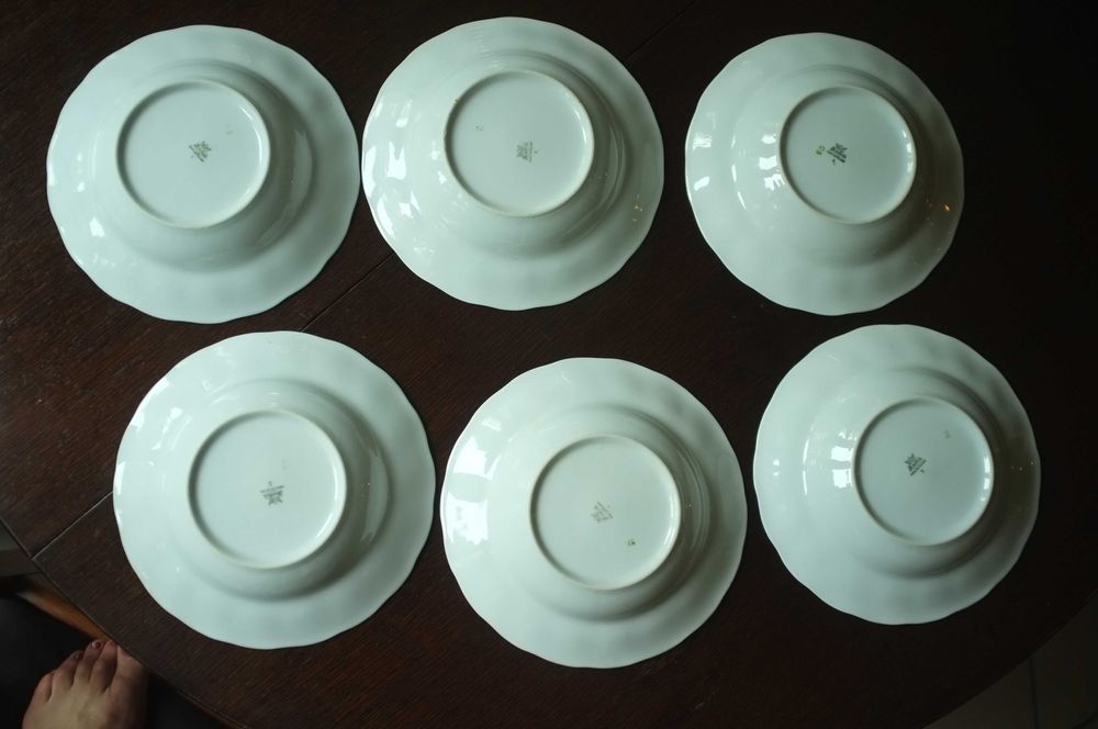 zestaw serwis obiadowy porcelanowy Karolina złoto kobalt