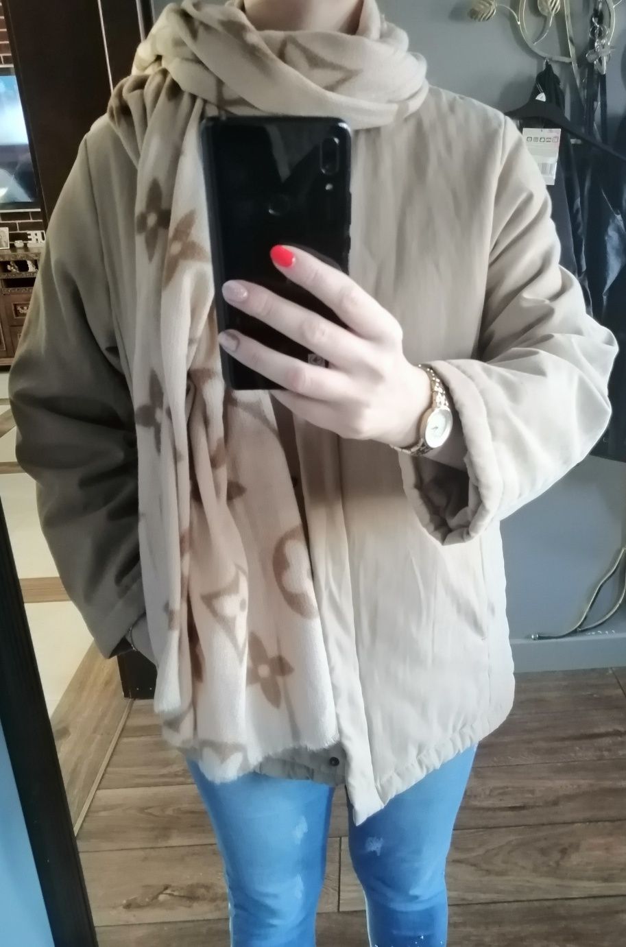 Kurtka camel, rozmiar XL, C&A. 42 rozmiar