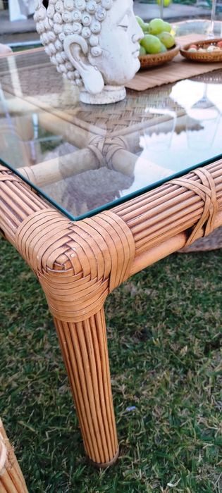 Conjunto Mesinha de estar/jardim c/ 4 bancos