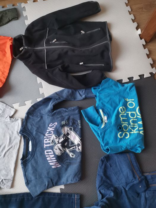 zestaw komplet paka ubrań dla chłopca rozm. 116 kurtka, spodnie, bluza