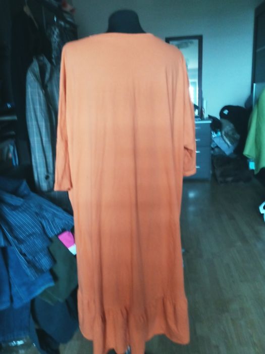 Sukienka damska bawelna 8XL luzna pomarancz