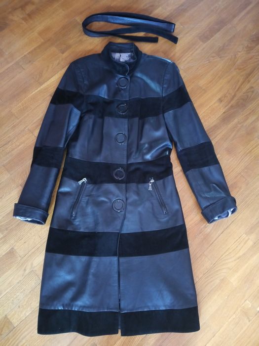 Плащ, тренч, натуральна шкіра, розмір 46,