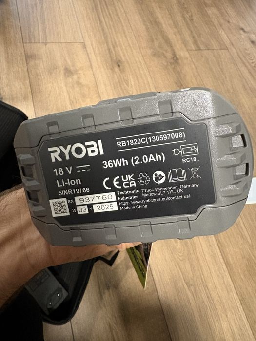 Wkrętarka udarowa RYOBI RPD18C + 2ah z ładowarka.
