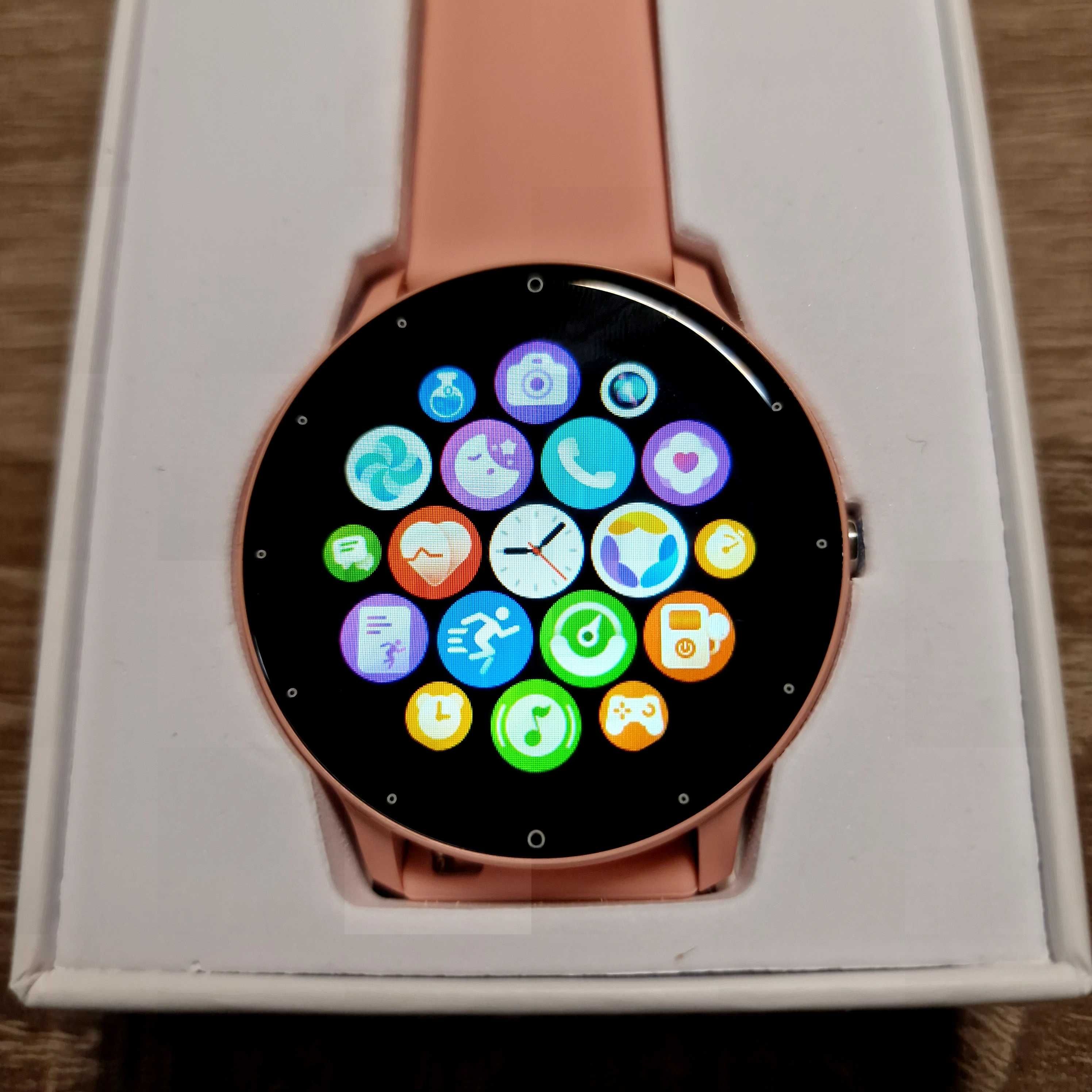 Piękny Damski Smartwatch z różowym paskiem