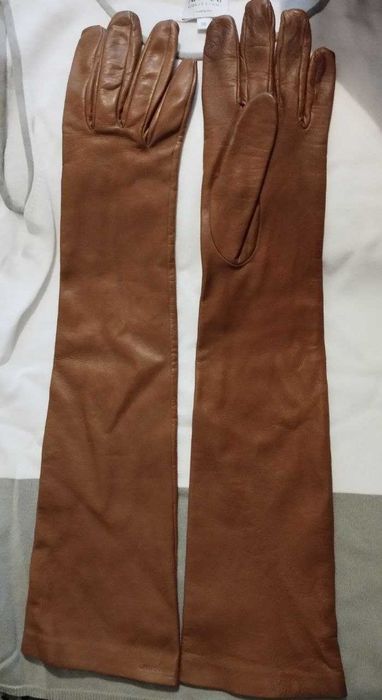 Salvatore Ferragamo Довгі рукавички зі шкіри