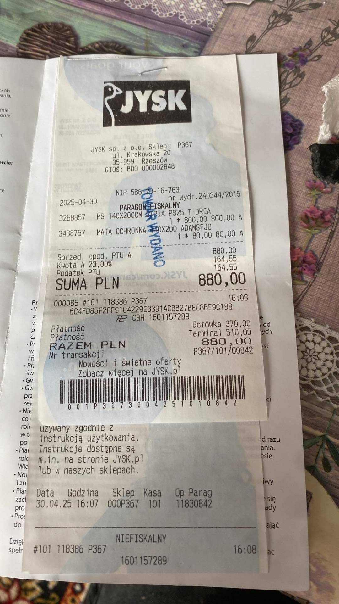 Materac z Łóźkiem