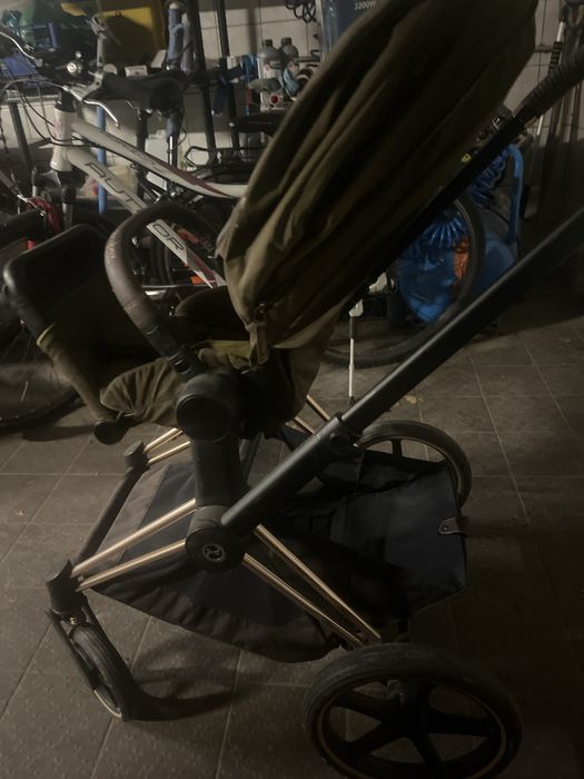 Cybex Priam 3 Platinum Rosegold / Khaki Green – Wózek premium