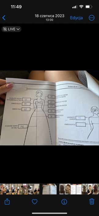 Suknia ślubna rybka