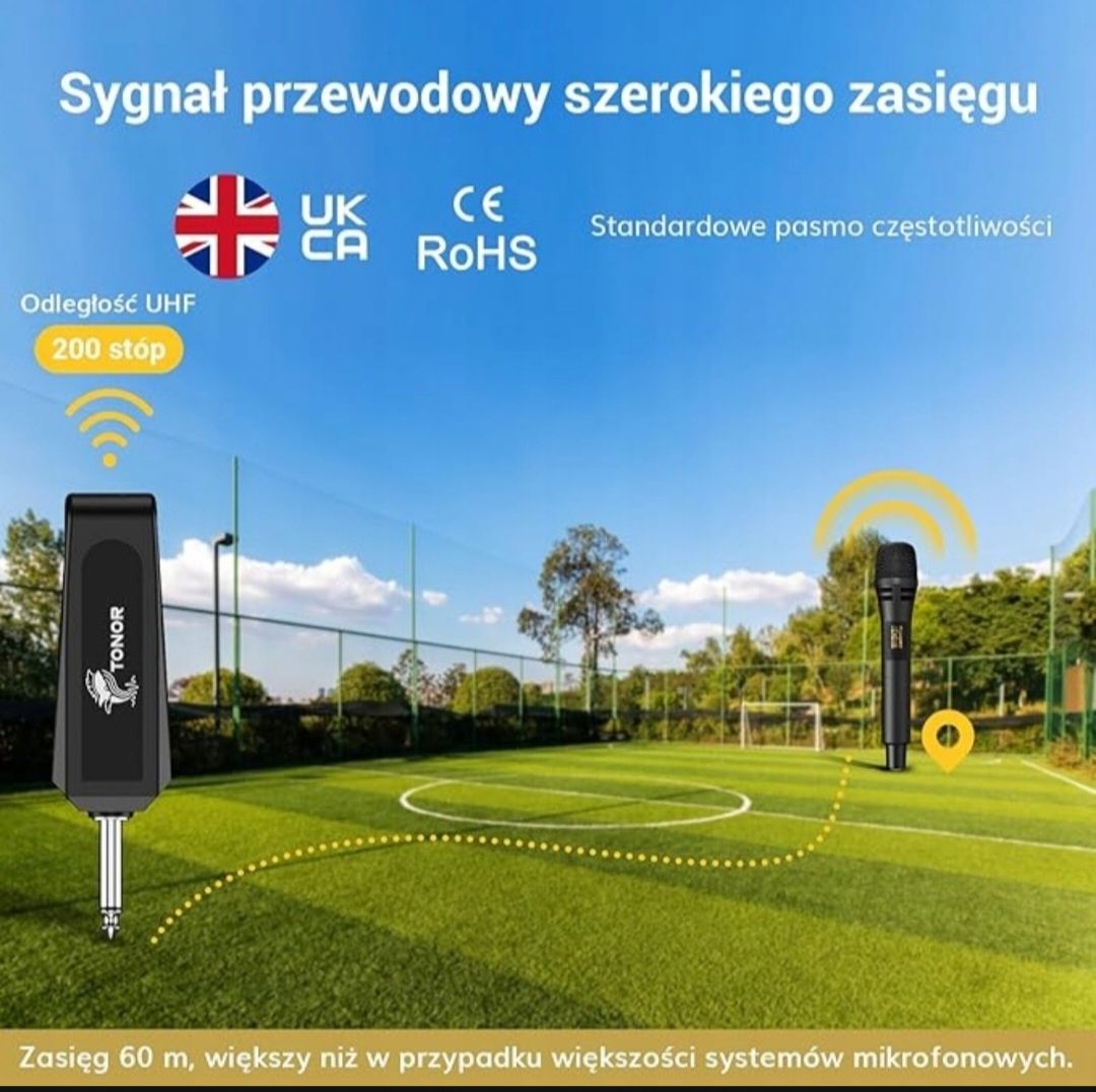 Tonor TW310 mikrofon bezprzewodowy dynamiczny z odbiornikiem