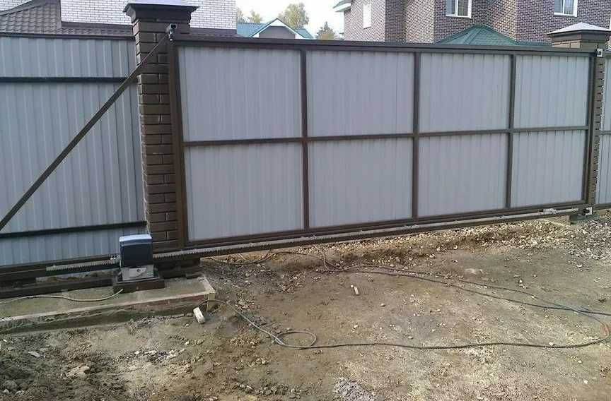 Каркас відкатних воріт, Монтаж відкатних воріт, Підвісні ворота