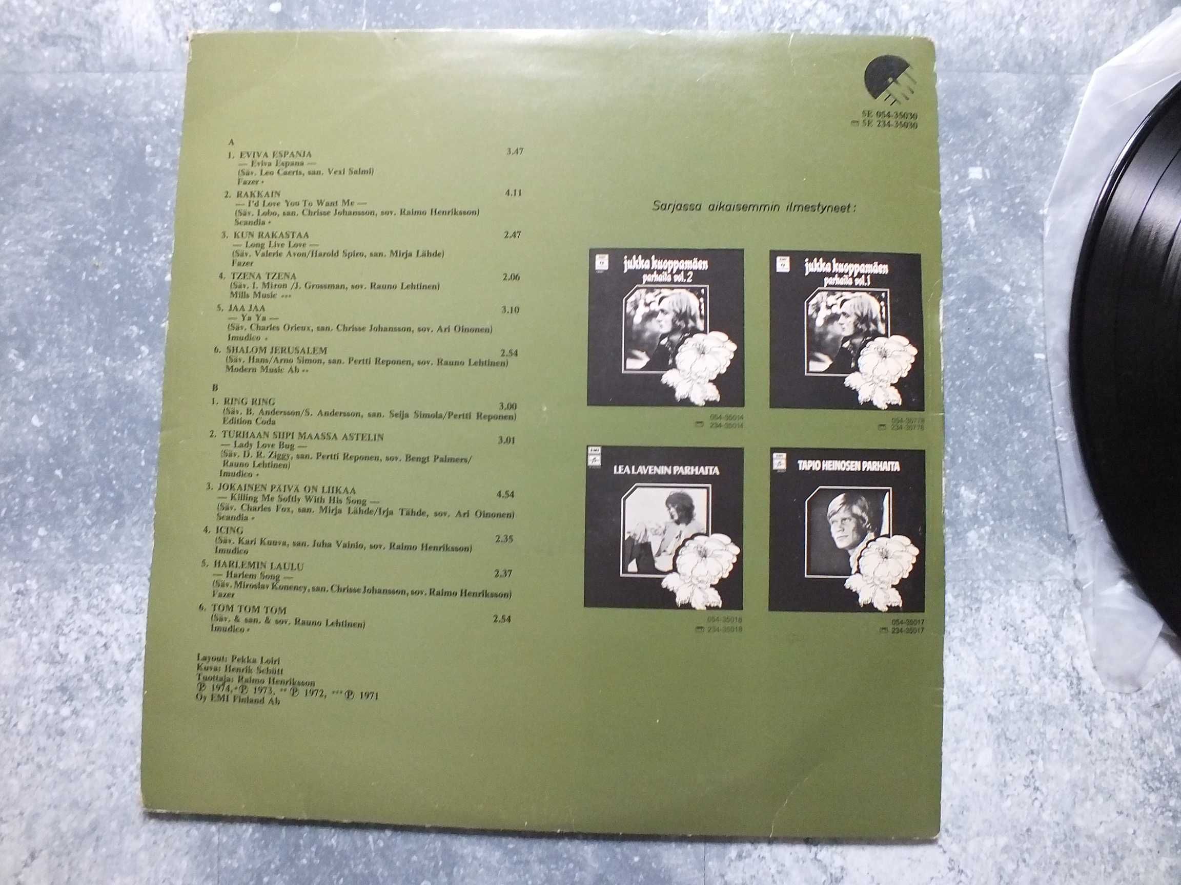 Płyta winylowa LP, MARIONIN PARHAITA-Marion,1974r.,EMI winyl