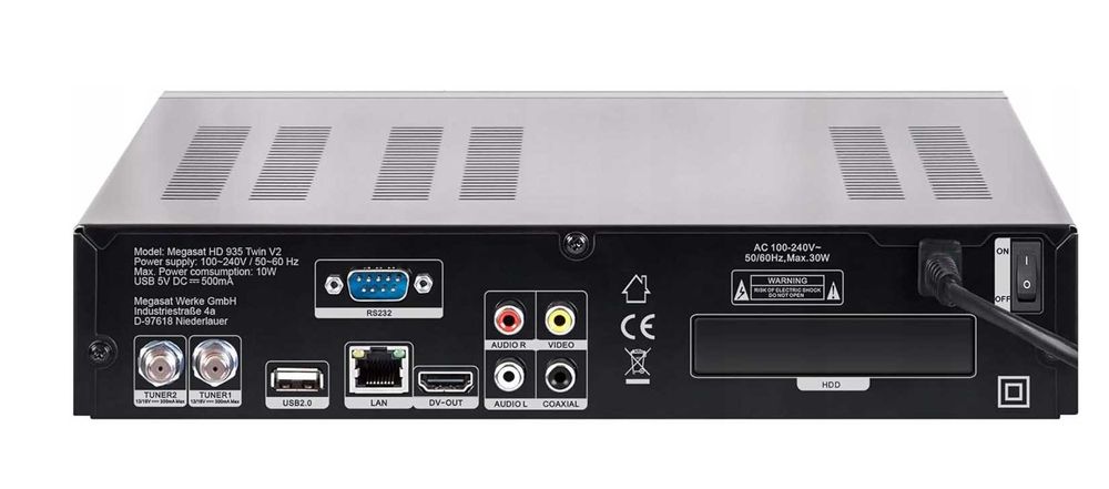 Megasat HD 935 Twin V2 Odbiornik satelitarny z funkcją nagrywania