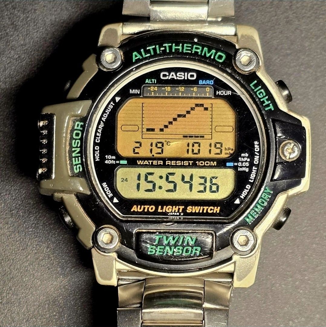 Часы Casio ProTrek Twin Sescor PRT 30 JAPAN годинник касио тактичні