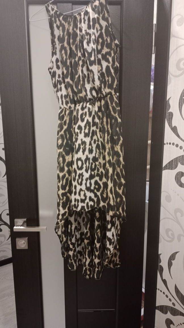 Шикарный сарафан в леопардовый принт .Летнее платье в полоску