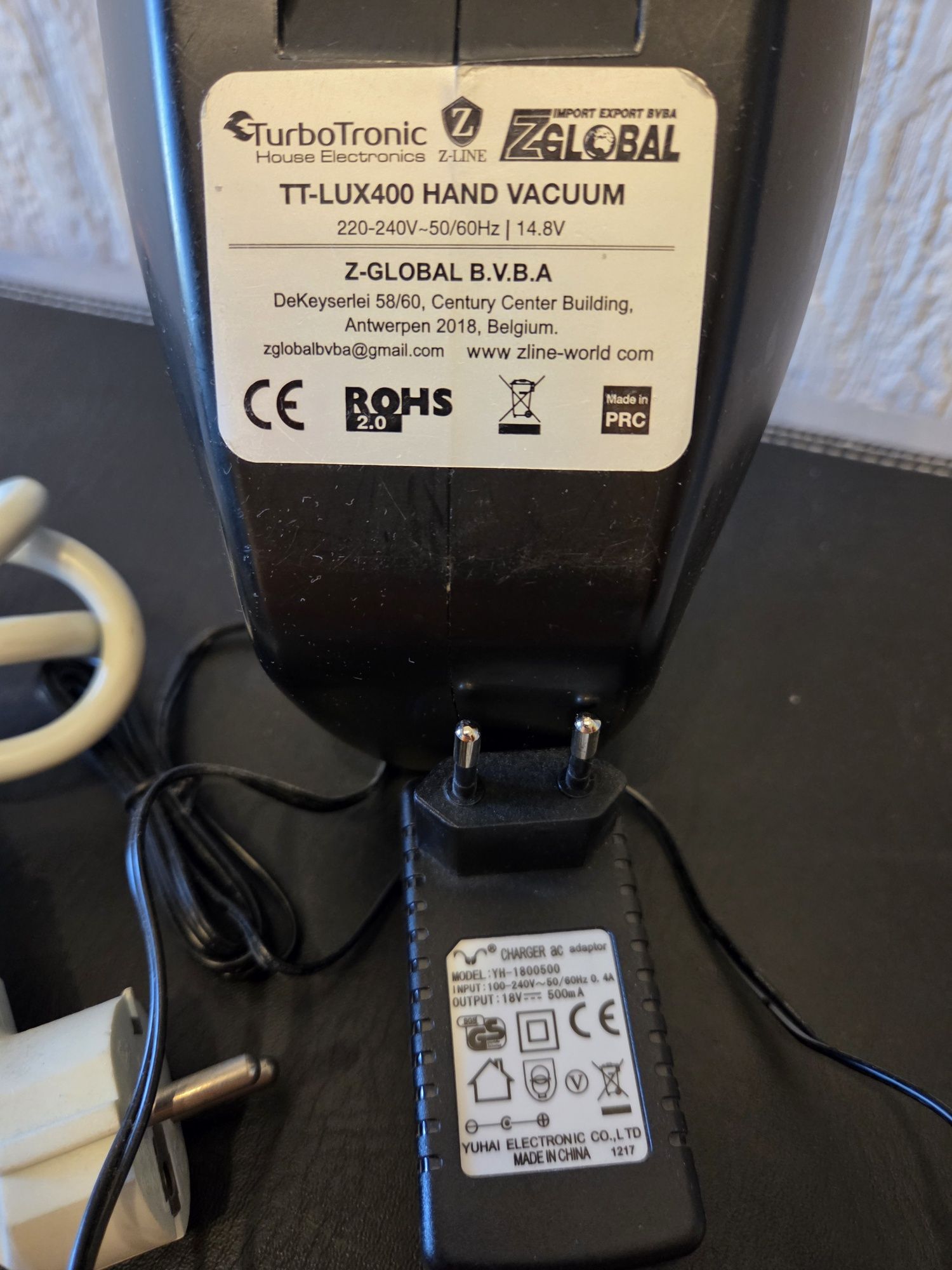 Odkurzacz ręczny akumulatorowy samochodowy domowy Turbo tronic 14.8V
