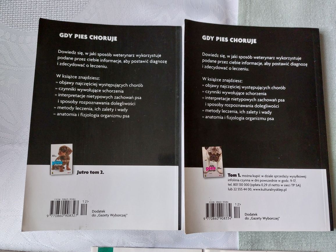 2 książki gdy pies choruje 1 przewodnik +gratis broszury