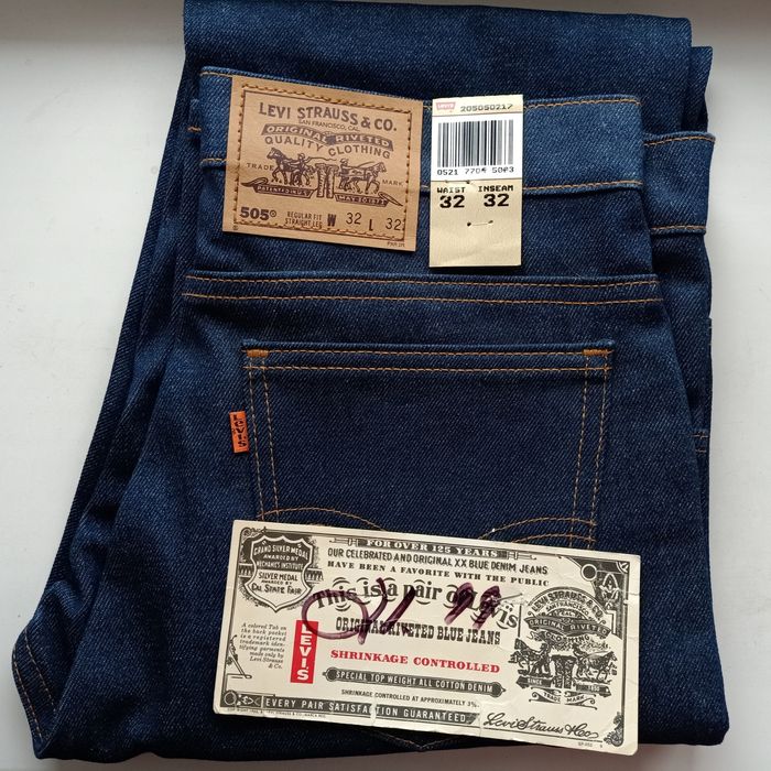 LEVI'S 505 W32 L32 Made in USA Джинсы винтажные,новые,с этикетками