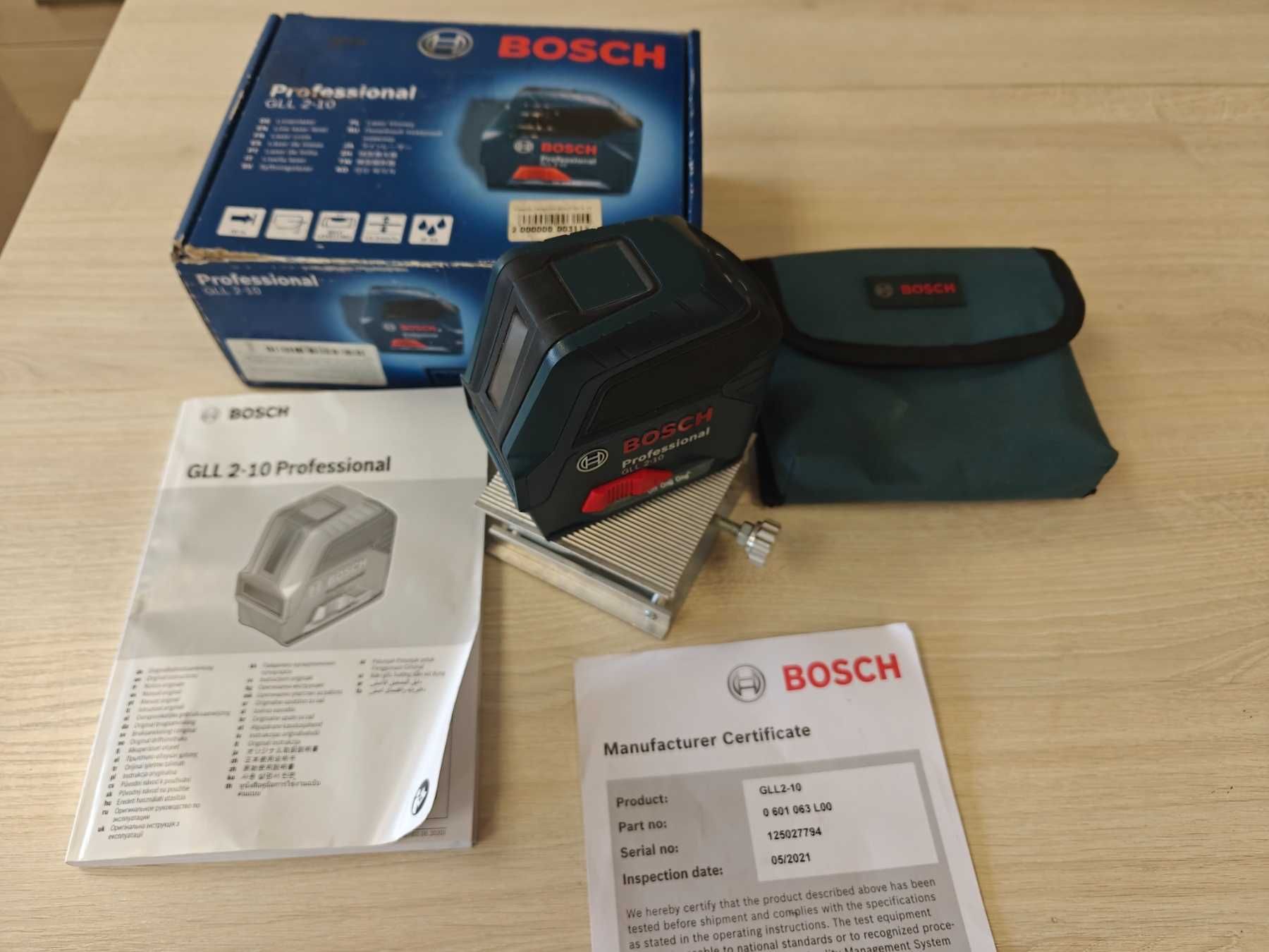 Лазерний нівелір Bosch GLL 2-10 уровень + лифт-платформа