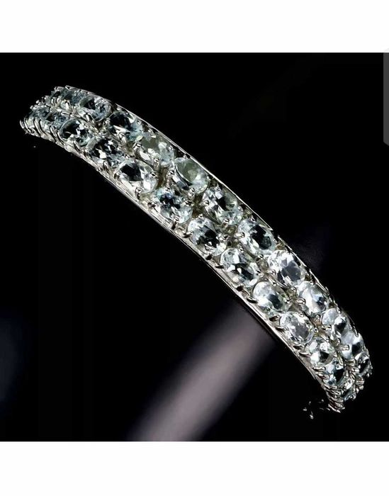 Srebrna bransoletka z naturalnym Akwamarynem!!!