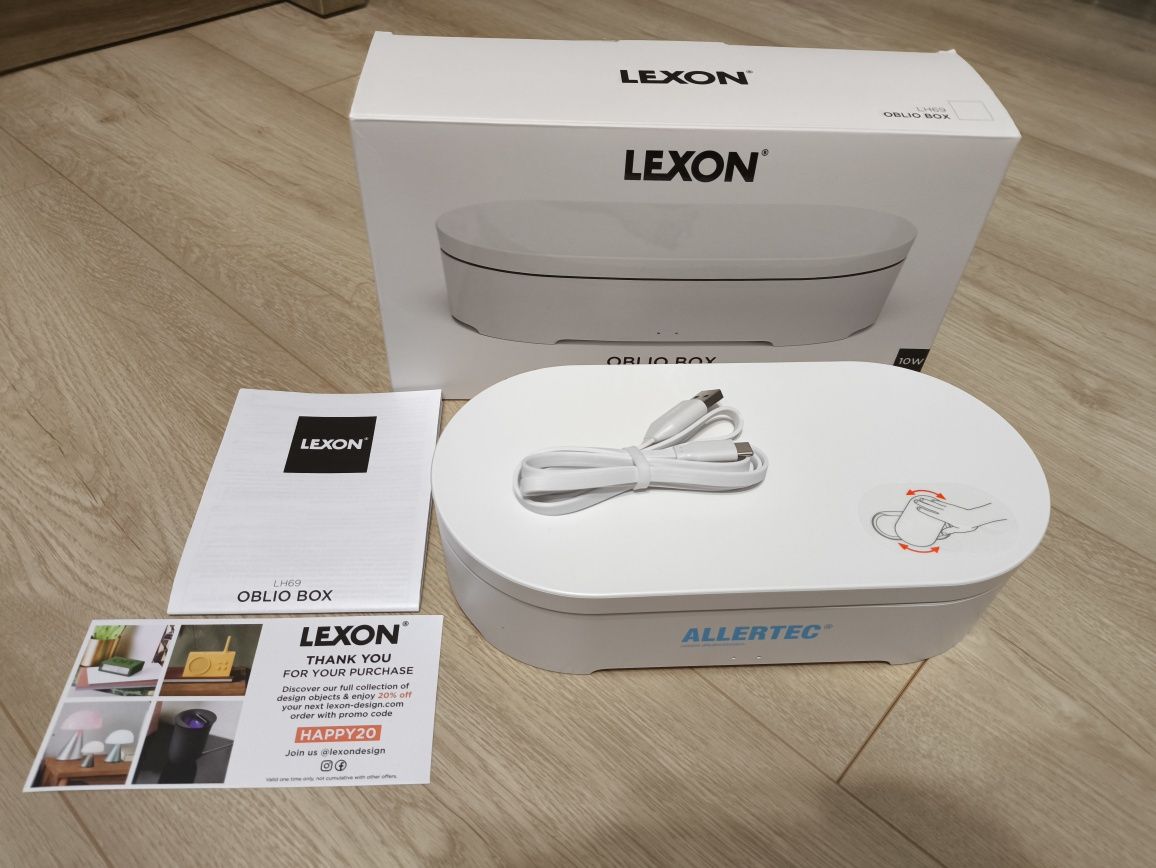 LEXON Oblio Box Ładowarka bezprzewodowa z dezynfektorem UV