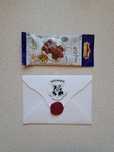 List z Hogwartu czekoladowa żaba Harry Potter handmade personalizowany