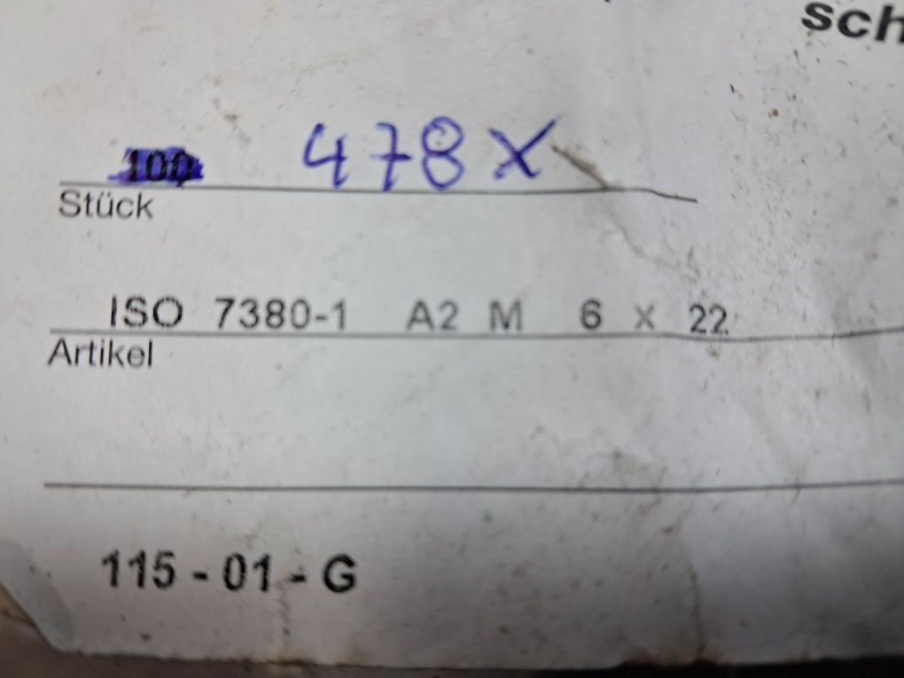 Parafusos INOX M6 x 22 mm 478x